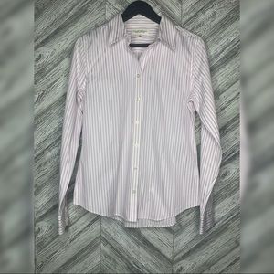 Banana Republic Purple stripe Fitted Long Sleeve